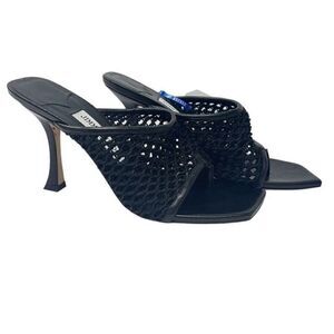 Jimmy Choo Black Mesh Mules Size 37